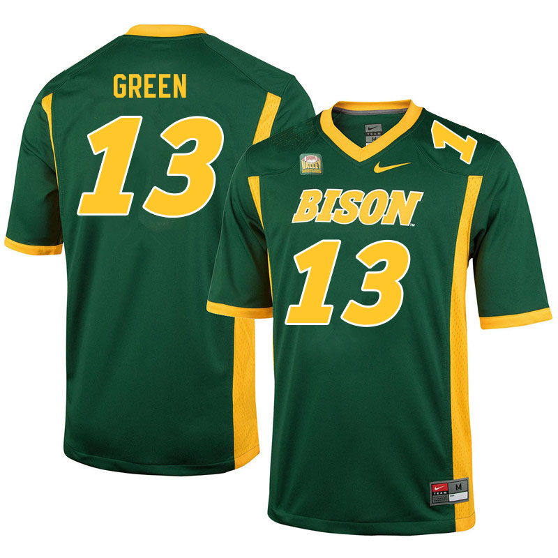 Men #13 Eli Green North Dakota State Bison College Football Jerseys Sale-Green - Click Image to Close